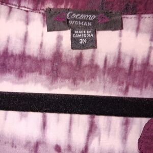 Cocomo Purple and Black Women's Blouse
